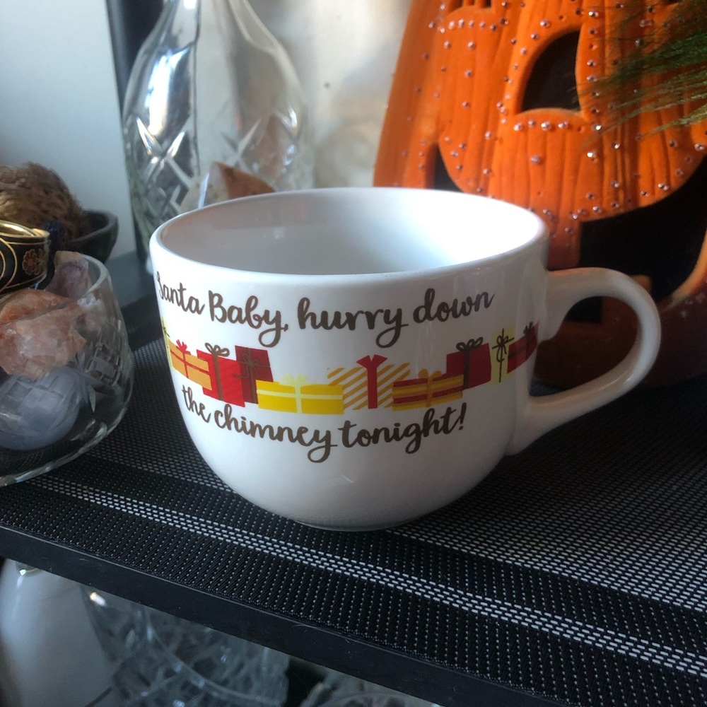 Vintage Santa Baby large coffee mug
